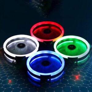 B02207 120mm 12V RGB LEDライト低雑音CPUクーラー冷却ファン