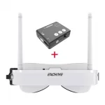 Eachine EV100 720*540 5.8G 72CH FPV ゴーグル デュアル アンテナ ファン付き 18650 バッテリー ケース RC ドローン用