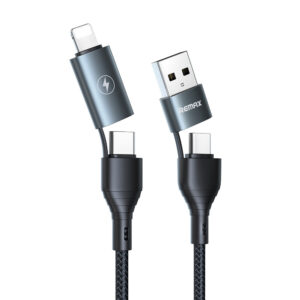 RC-011 4 in 1 2.4A USB Type-C〜Type-C / Samsung用Lightningデータケーブル用GalaxyS21 Note S20 ultra Huawei Mate40 P50 OnePlus 9 Pro for iPhone 12 Pro Max