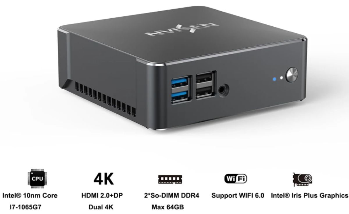 core i7-1065G7搭載】ミニPC NVISEN MU02が新発売セール開始 