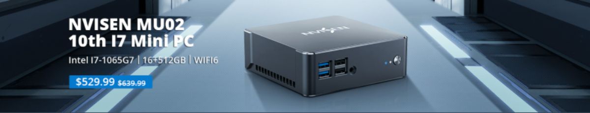 高性能 mini PC Corei7-1065G7  NVISEN mu2