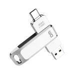 DM 2 in 1 Type-C & USB3.1 Flash Drive Dual Interface OTG Memory Flash Disk 32G 64G 128G 256G 360° Rotation Thumb Drive PD168