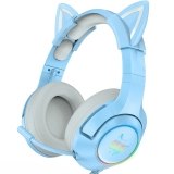 ONIKUMA Blue Cat Ear Headset Noise Reduction Headphone